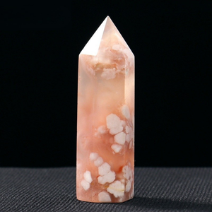 Cherry Blossom Agate Crystal Tower