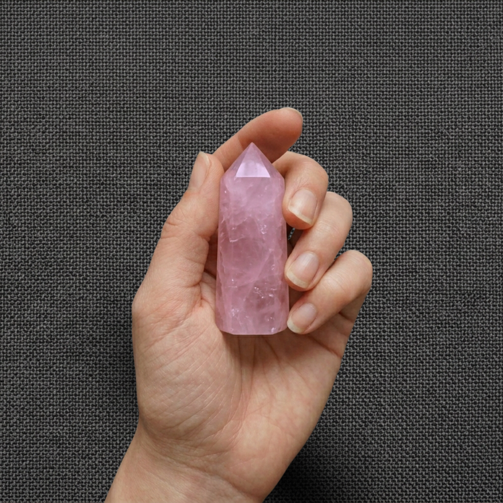 Rose Quartz Crystal Tower