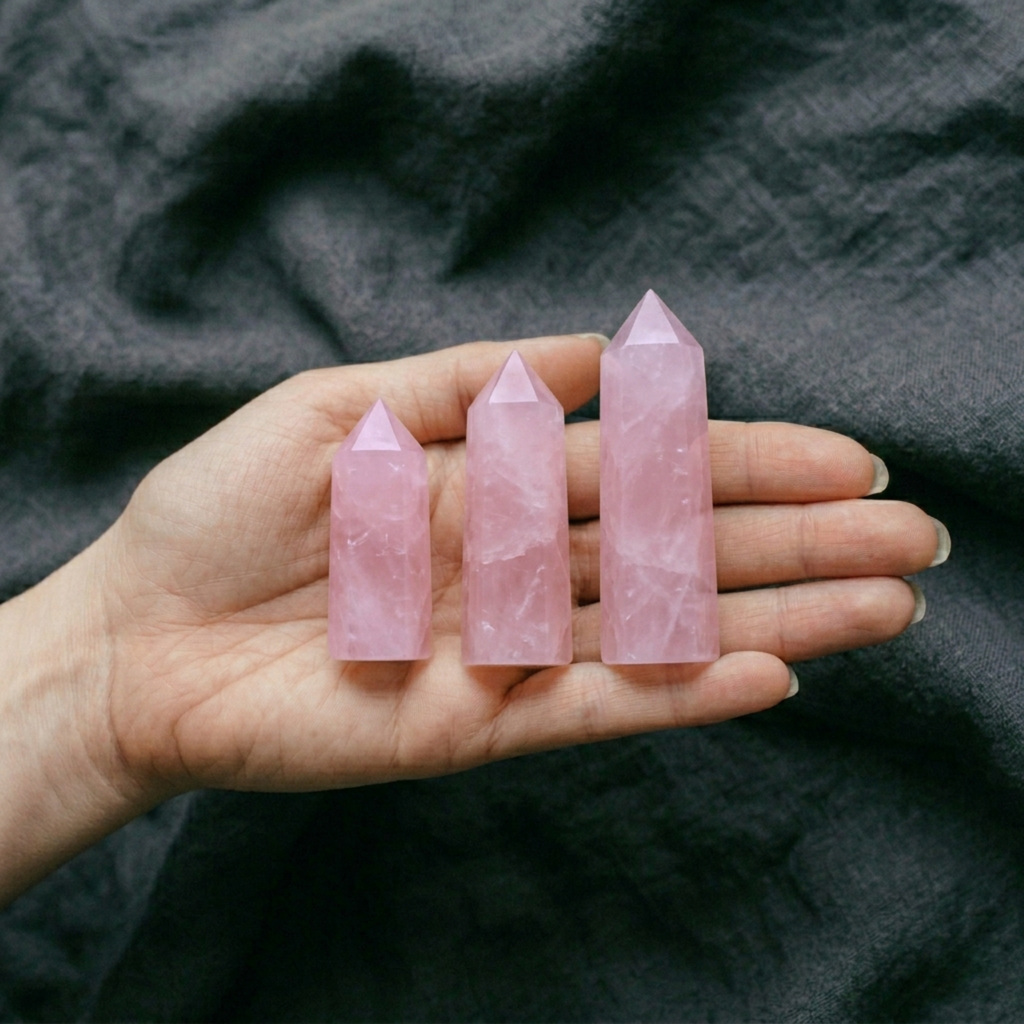 Rose Quartz Crystal Tower