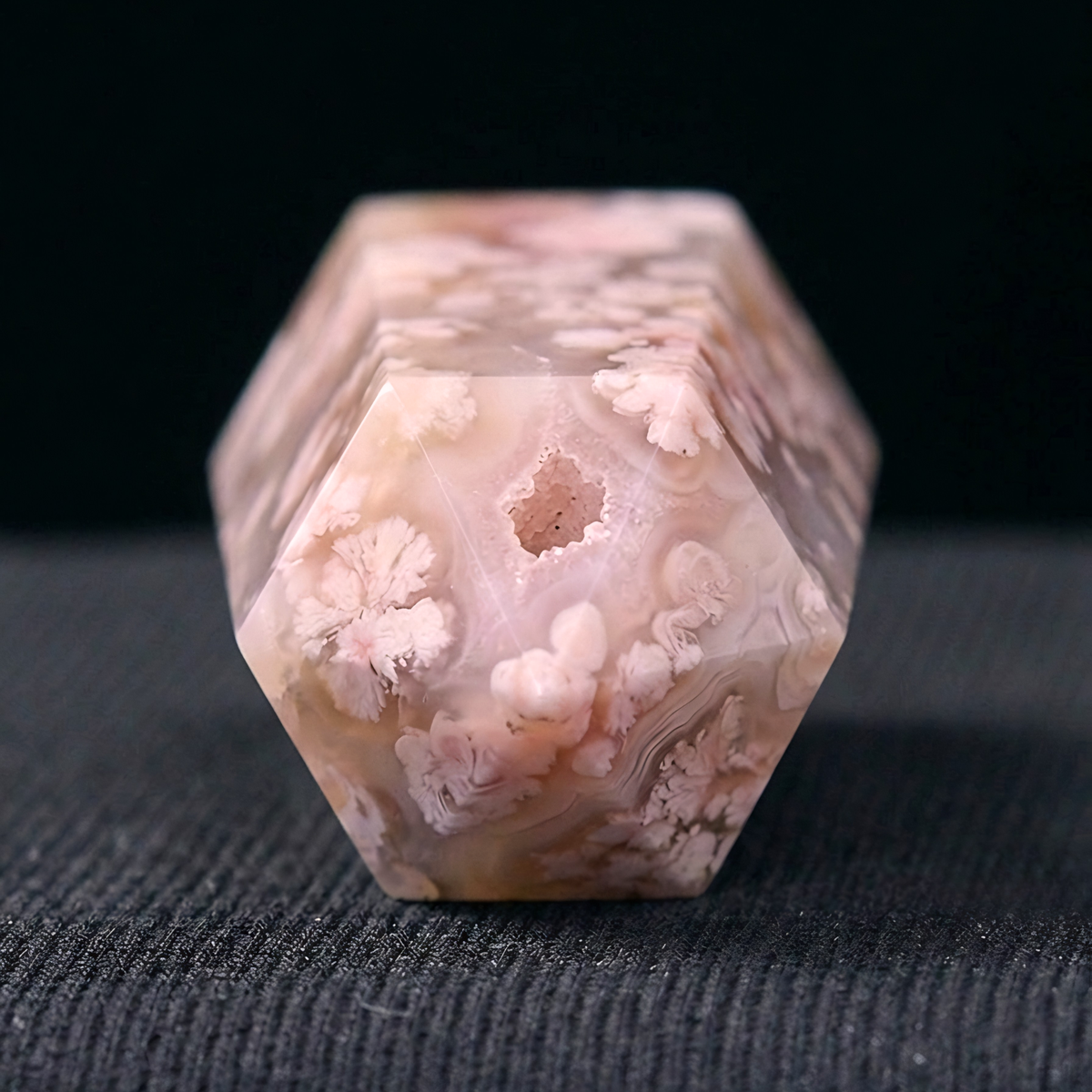 Cherry Blossom Agate Crystal Tower