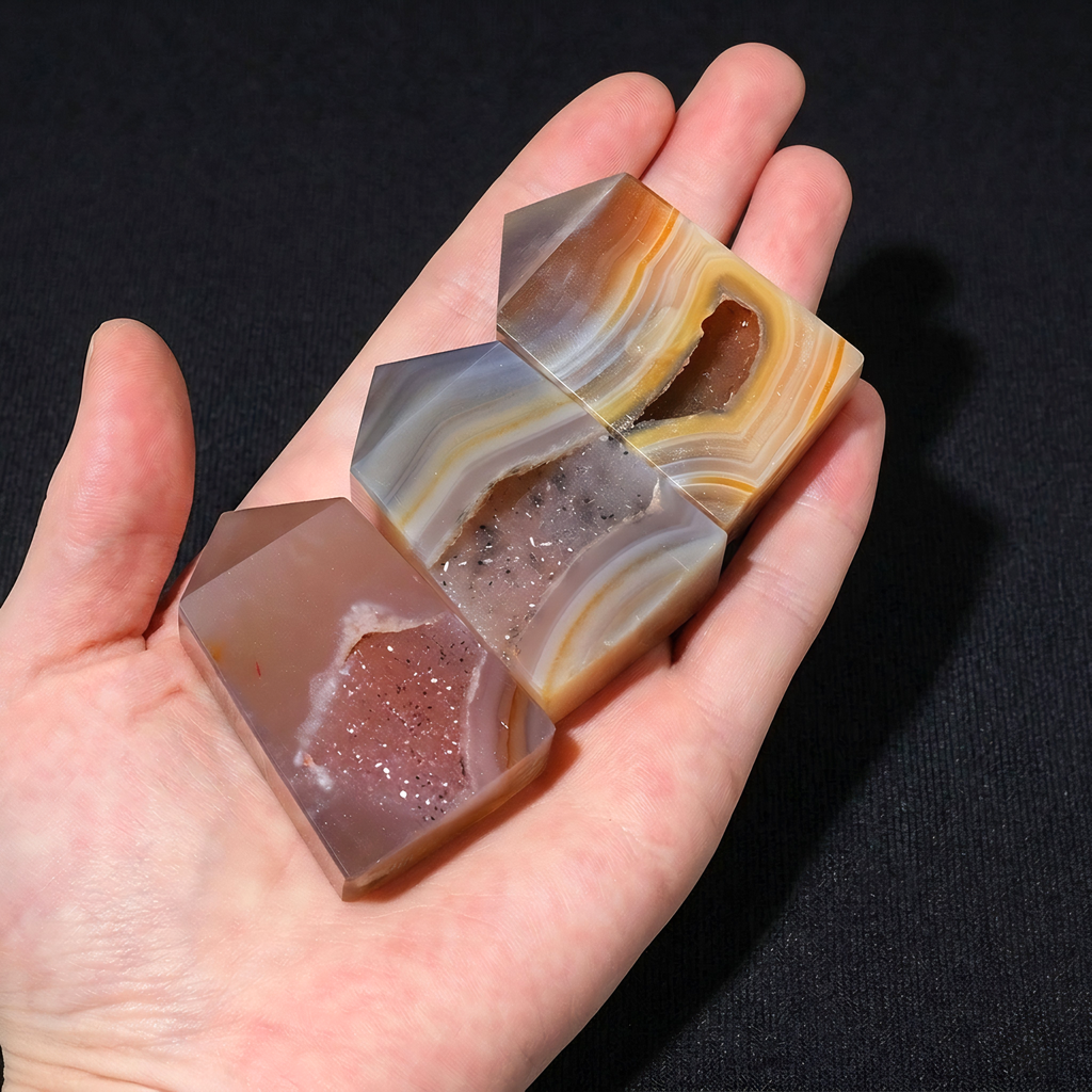 Natural Agate Crystal Column